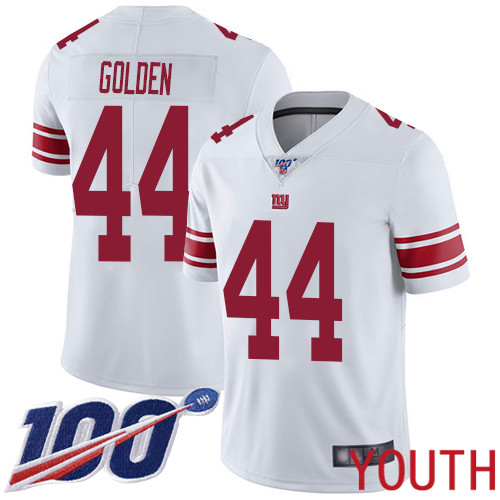 Youth New York Giants #44 Markus Golden White Vapor Untouchable Limited Player 100th Season Football NFL Jersey->new york giants->NFL Jersey